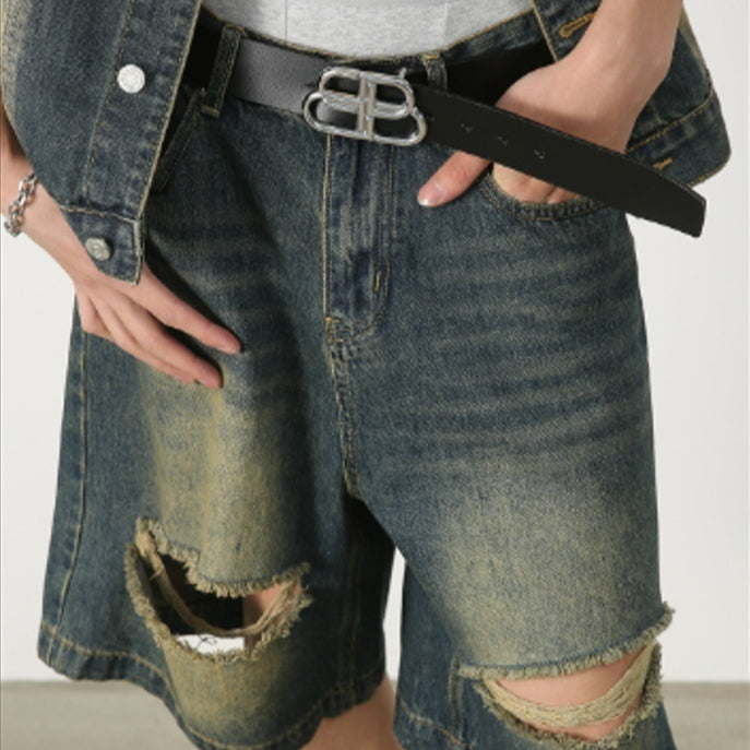 Fashionable Baggy Denim Shorts