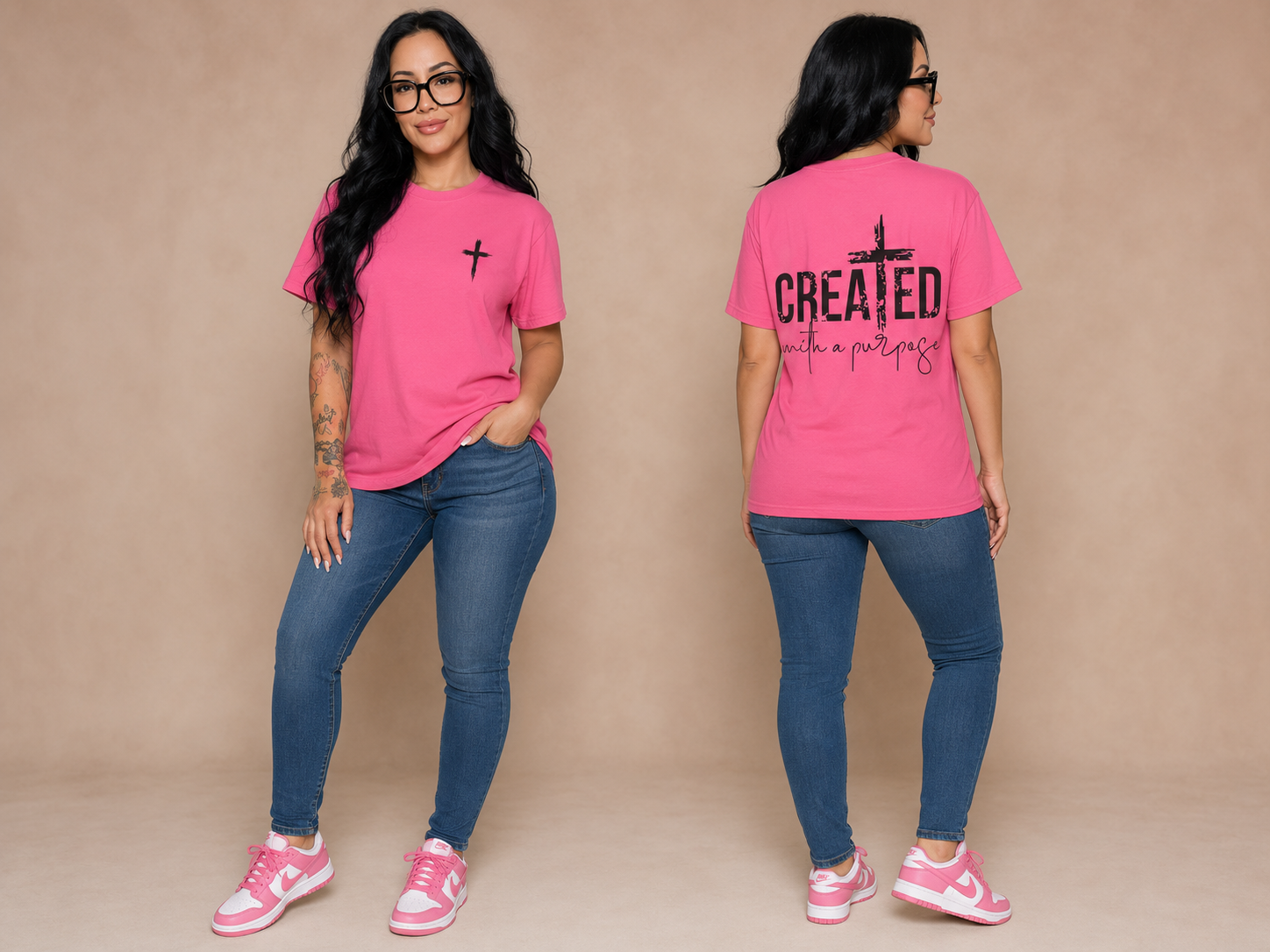 Created with purpose | Comfort Color Tee